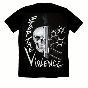 This is shirt is called: STOP THE VIOLENCE